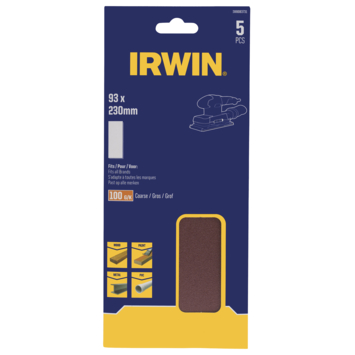 IRWIN Schuurvel 230x93mm K100 voor Klembevestiging en Alle Merken 5PCS