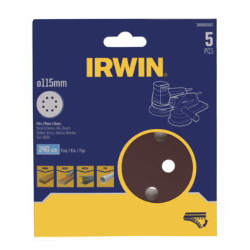 IRWIN Schuurschijf Rond Ø115mm Zelfklevend K240 5PCS