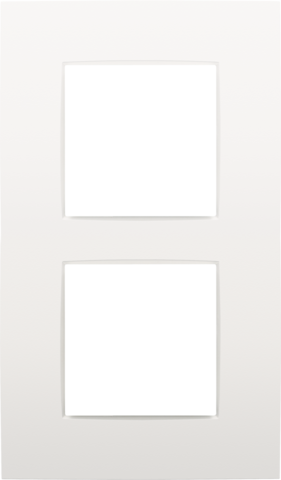 NIKO Tweevoudige afdekplaat met 60 mm centerafstand, verticaal Intense White 120-76200