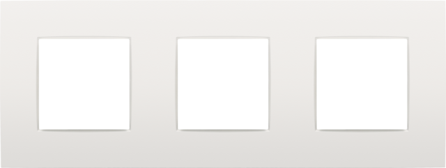 NIKO Drievoudige afdekplaat met 71 mm centerafstand Intense white 120-76700