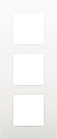 NIKO Drievoudige afdekplaat met 60 mm centerafstand, verticaal Intense white 120-76300