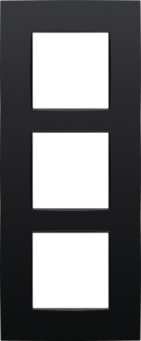 NIKO Drievoudige afdekplaat met 60 mm centerafstand, verticaal Intense matt black 130-76300
