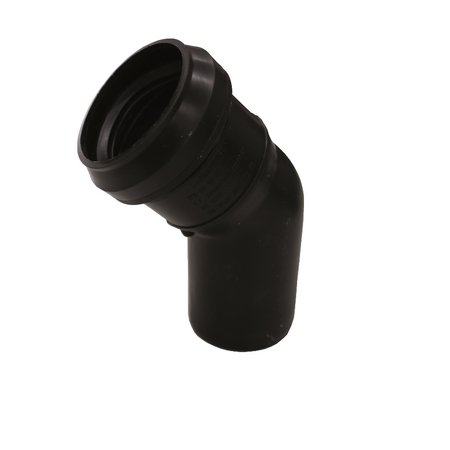 Sanitaire Bocht PP Ø90mm - 45° M/F Zwart