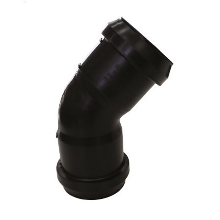 Sanitaire Bocht PP Ø40mm - 45° F/F Zwart