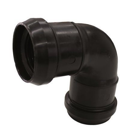 Sanitaire Bocht PP Ø50mm - 87° F/F Zwart
