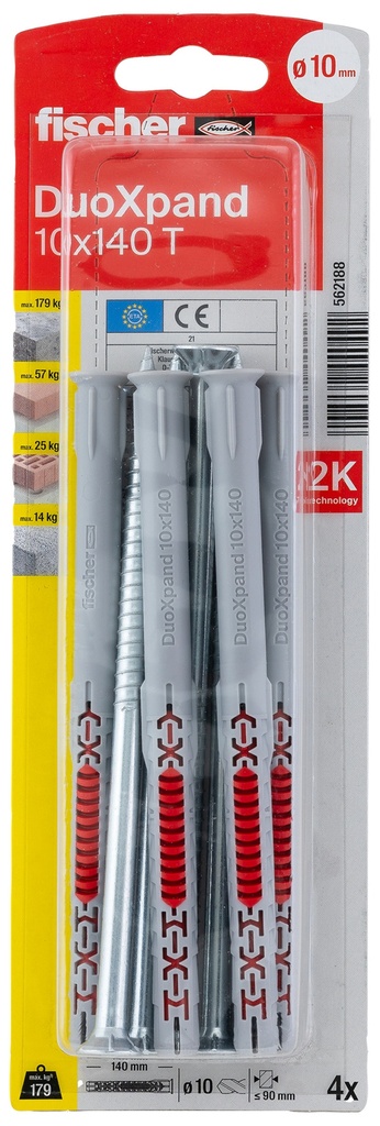 fischer constructieplug DuoXpand 10 x 140 T 4st