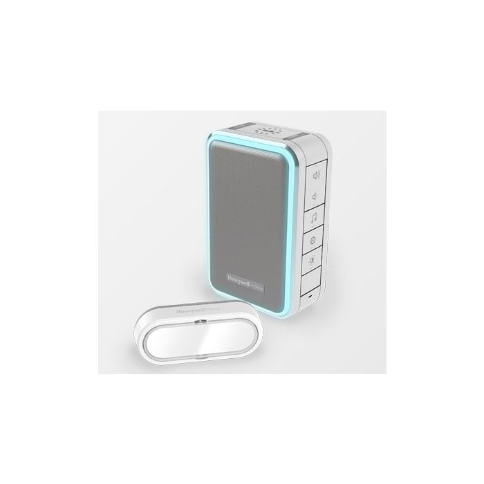 DEURBEL DRAADLOOS HONEYWELL 150M 84DB 6 MEL HALO GRIJS Serie 3