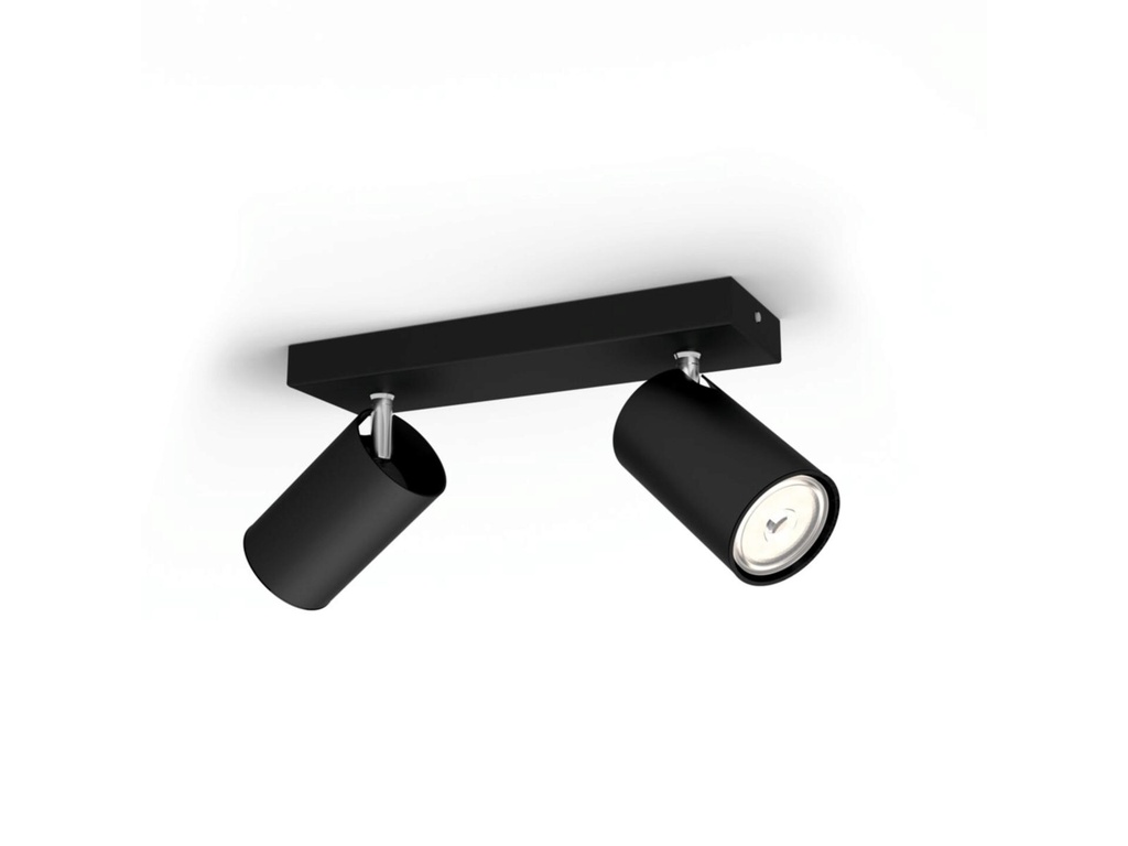 Philips Spot Kosipo Zwart GU10 2X