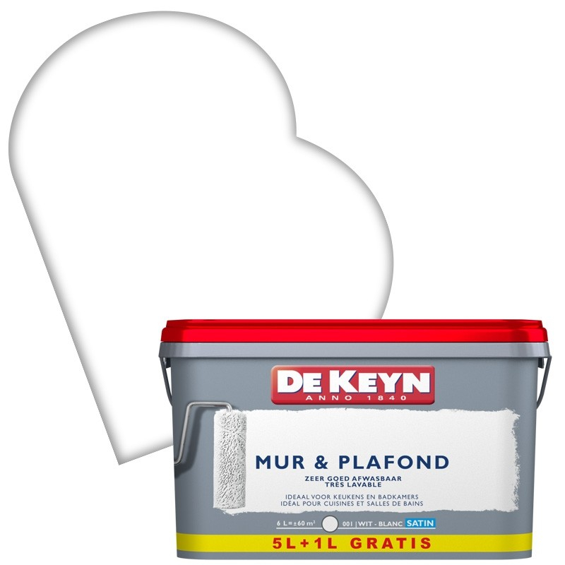 DE KEYN MUREN&PLAFONDS SATIN 001 PROMO PACK 6L