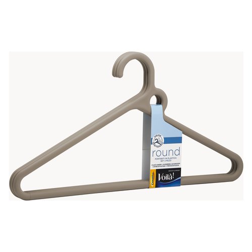 [1053P03006] Voila Kleerhanger Plastiek met broeklat 3st