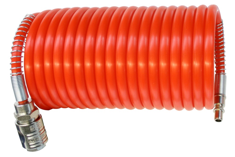 Basic Polyamide spiraalslang Ø6X8mm 5m  + Snelkoppeling
