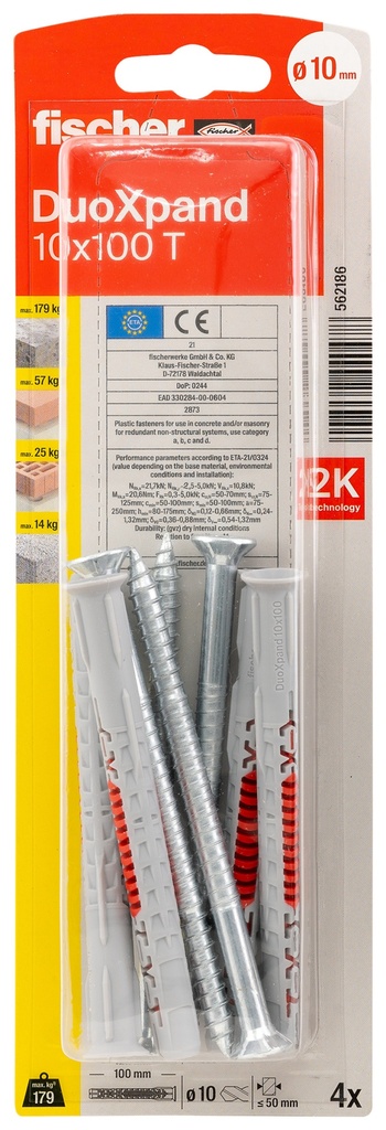 fischer constructieplug DuoXpand 10 x 100 T 4st