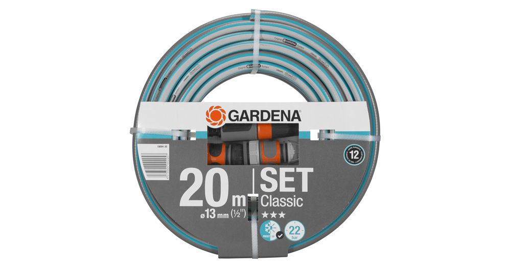 GARDENA CLASSIC SLANG 1/2" 13mm 20M met accessoires