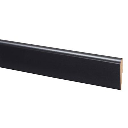 [123102943] CanDo Muurplint MDF 56x10mm Zwart 240cm