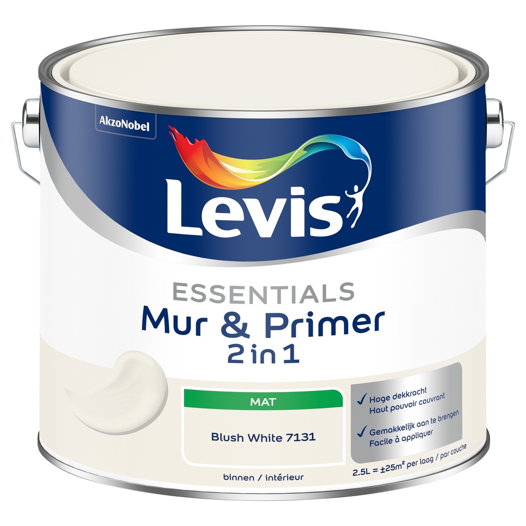 Levis Essentials Mur&Primer 2.5L Blush White 