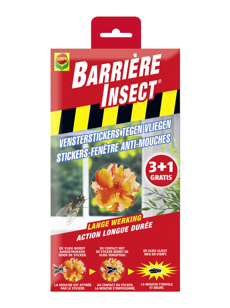 Compo Barrière Insect Vensterstickers Tegen Vliegen 3+1 gratis