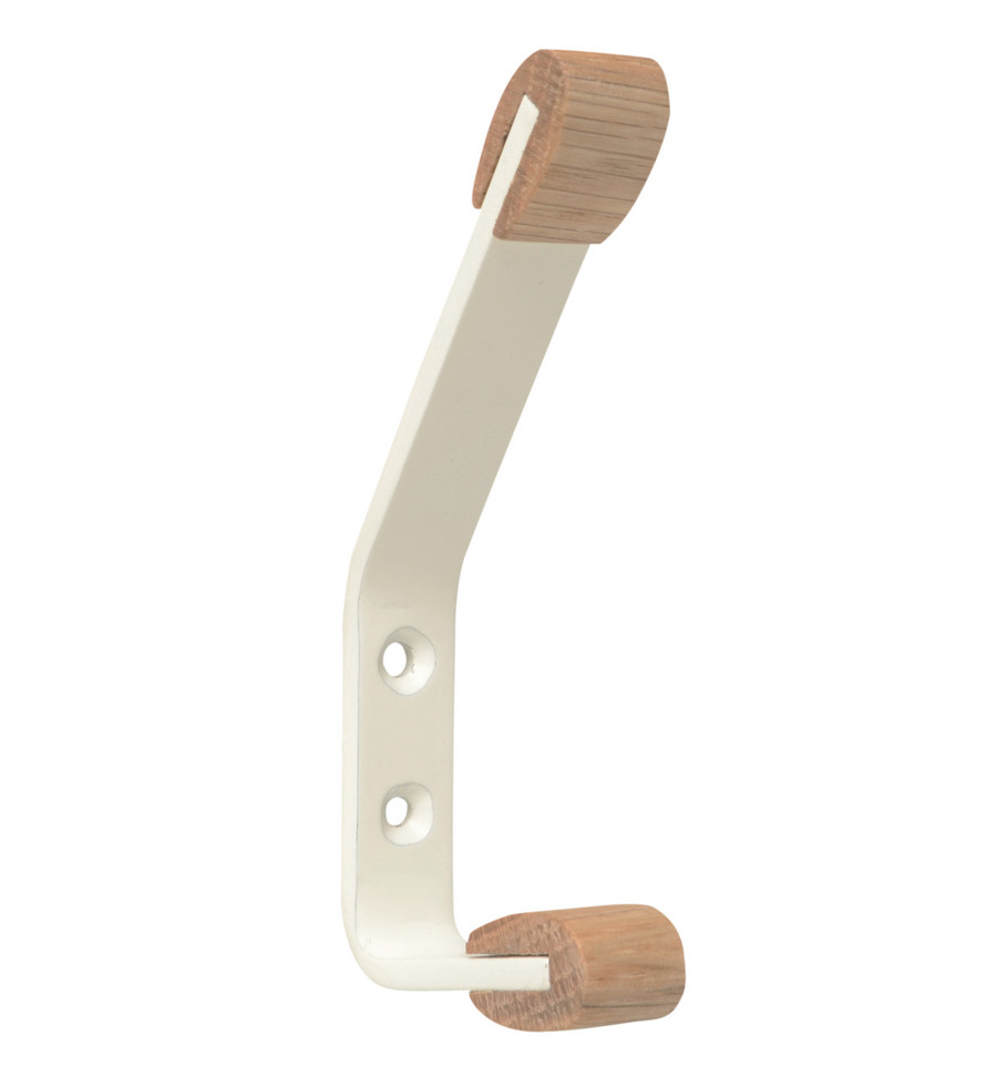 Hoed-/Jashaak Houten Top -120mm - Wit