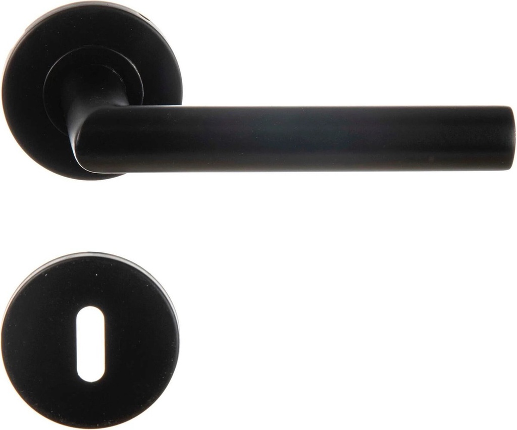 Deurkrukset, L-Model Hoekig RVS Zwart