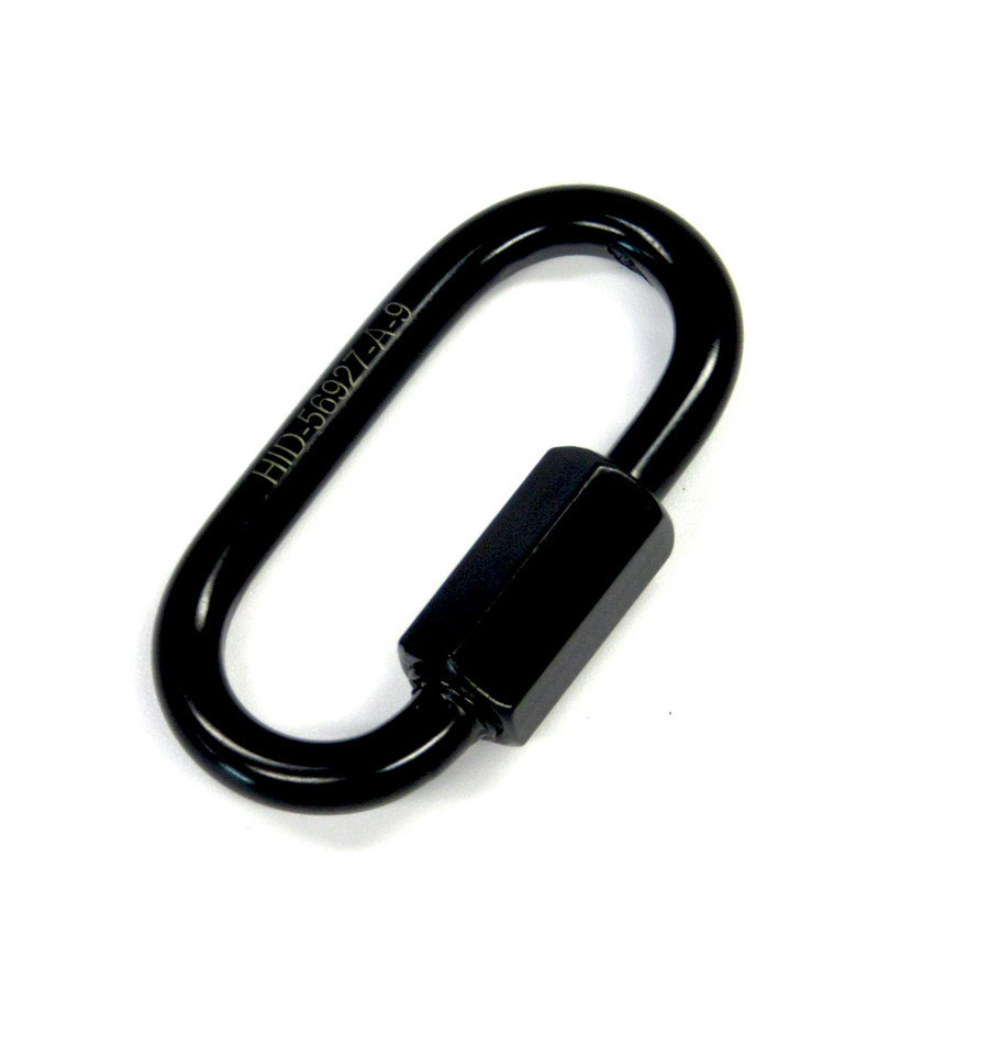 Noodschakel met Moer Zwart -  6x57mm