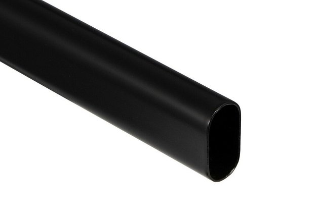 Kleerkastbuis, Ovaal Zwart 1,66m (30X15X0,7mm) 