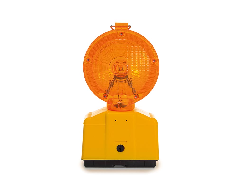 Oranje led-werflamp, voor hoge zichtbaarheid op de werf of gevaarlijke zones