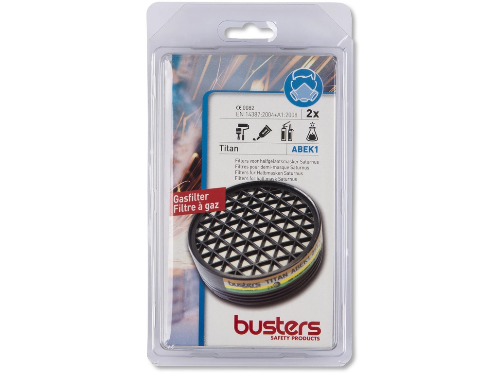 Busters Titan filter ABEK1 2 stuks 