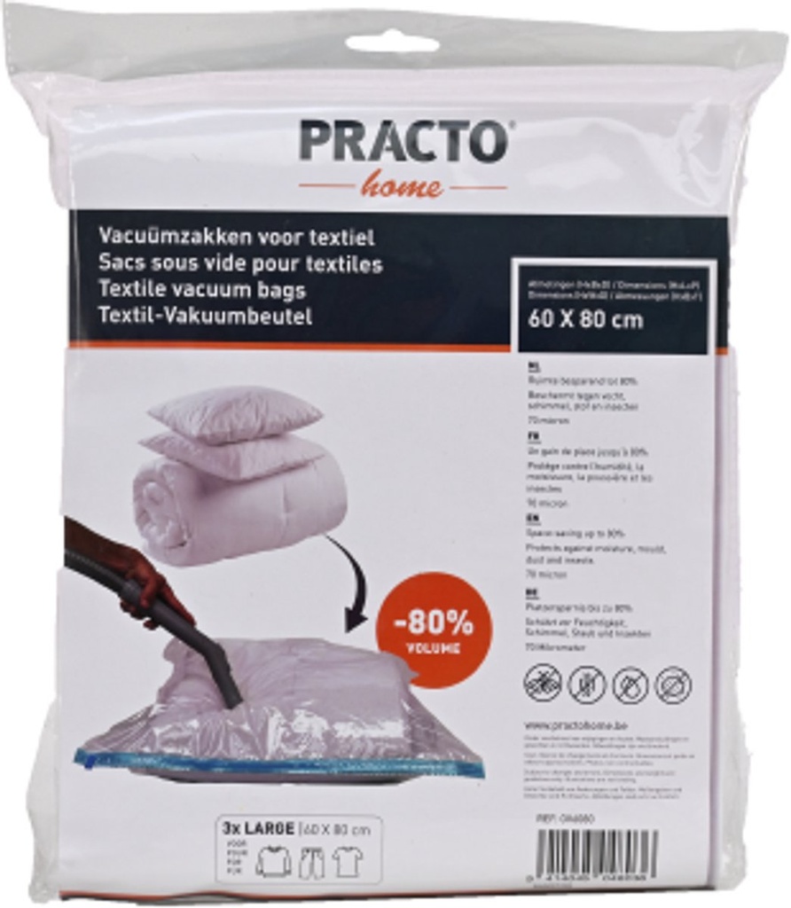 Vacuum Opberghoes 60x80cm 3st
