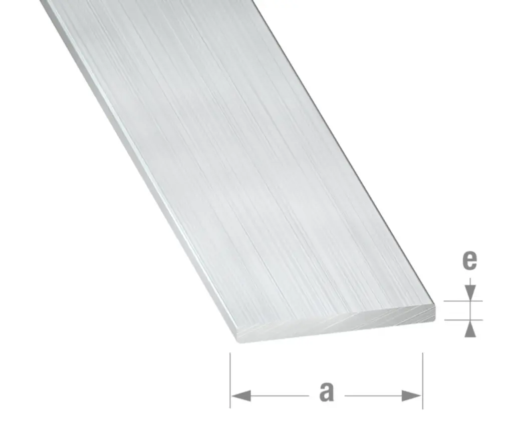 [2004-5212-25] Plat Profiel Aluminium Brut 15X2mm  2,5m