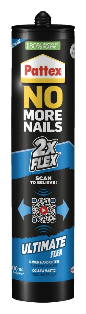 Pattex No More Nails Flex Zwart 390 g