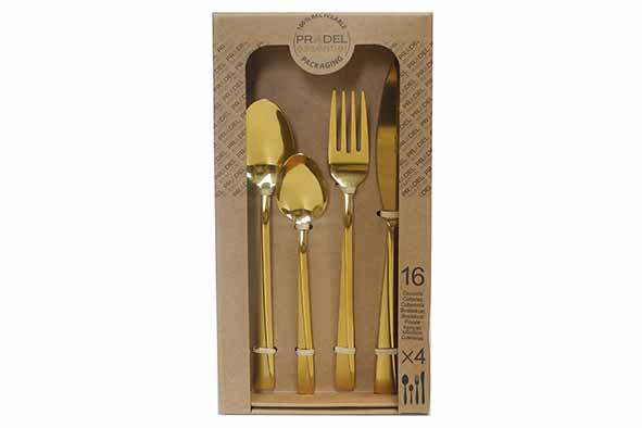PRADEL ESSENTIEL ABSOLU BESTEKSET 16PCS GOUD