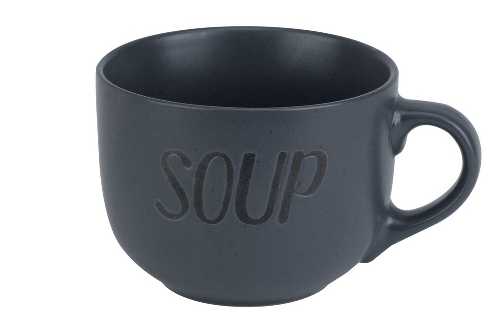 SOUP DARK GREY BEKER 'SOUP' D11XH8,5CM 51CL