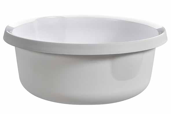 CURVER ESSENTIALS WASKOM ROND 10L LICHTGRIJS D37XH14,5CM