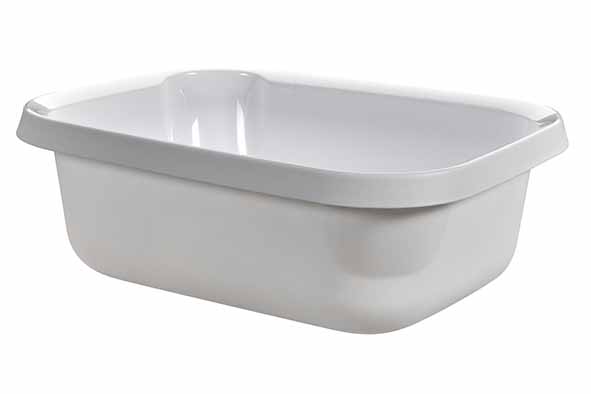 CURVER ESSENTIALS WASKOM RECHTHOEKIG 9L LICHTGRIJS 38X29,6XH13CM 