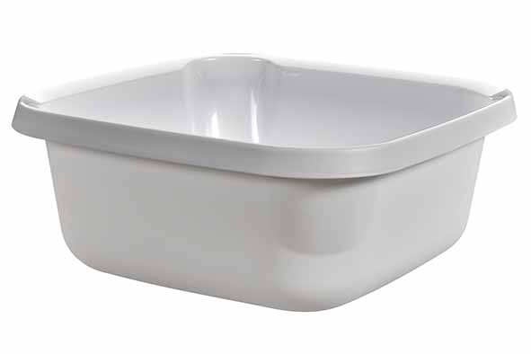 CURVER ESSENTIALS WASKOM VIERKANT 12L LICHTGRIJS 36X36XH14,5CM 