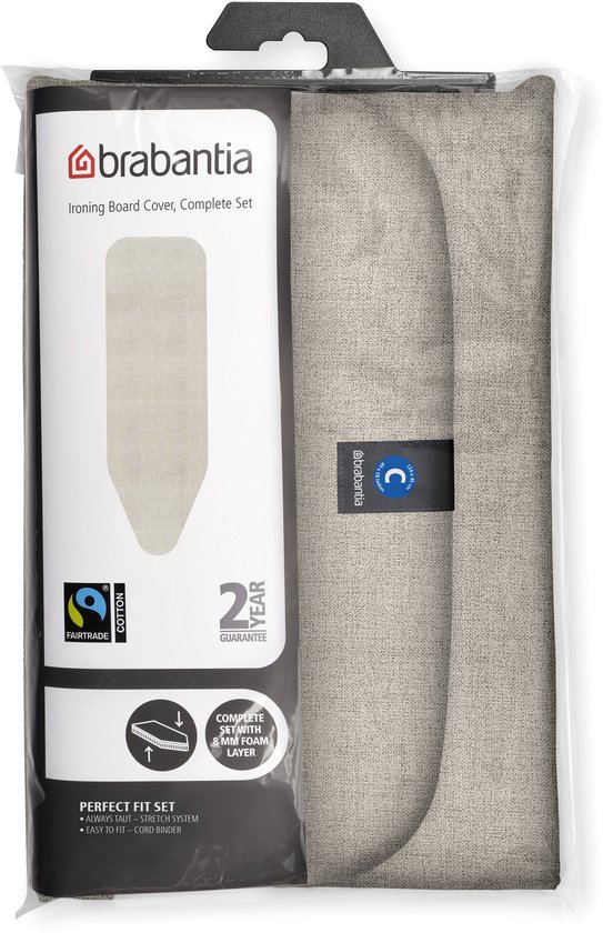 Brabantia Strijkplankhoes Complete Set C Katoen Denim Grey 124x45 cm