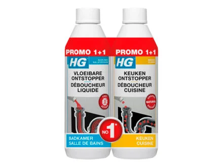 HG Vloeibare Ontstopper Badkamer + Keuken 500ml
