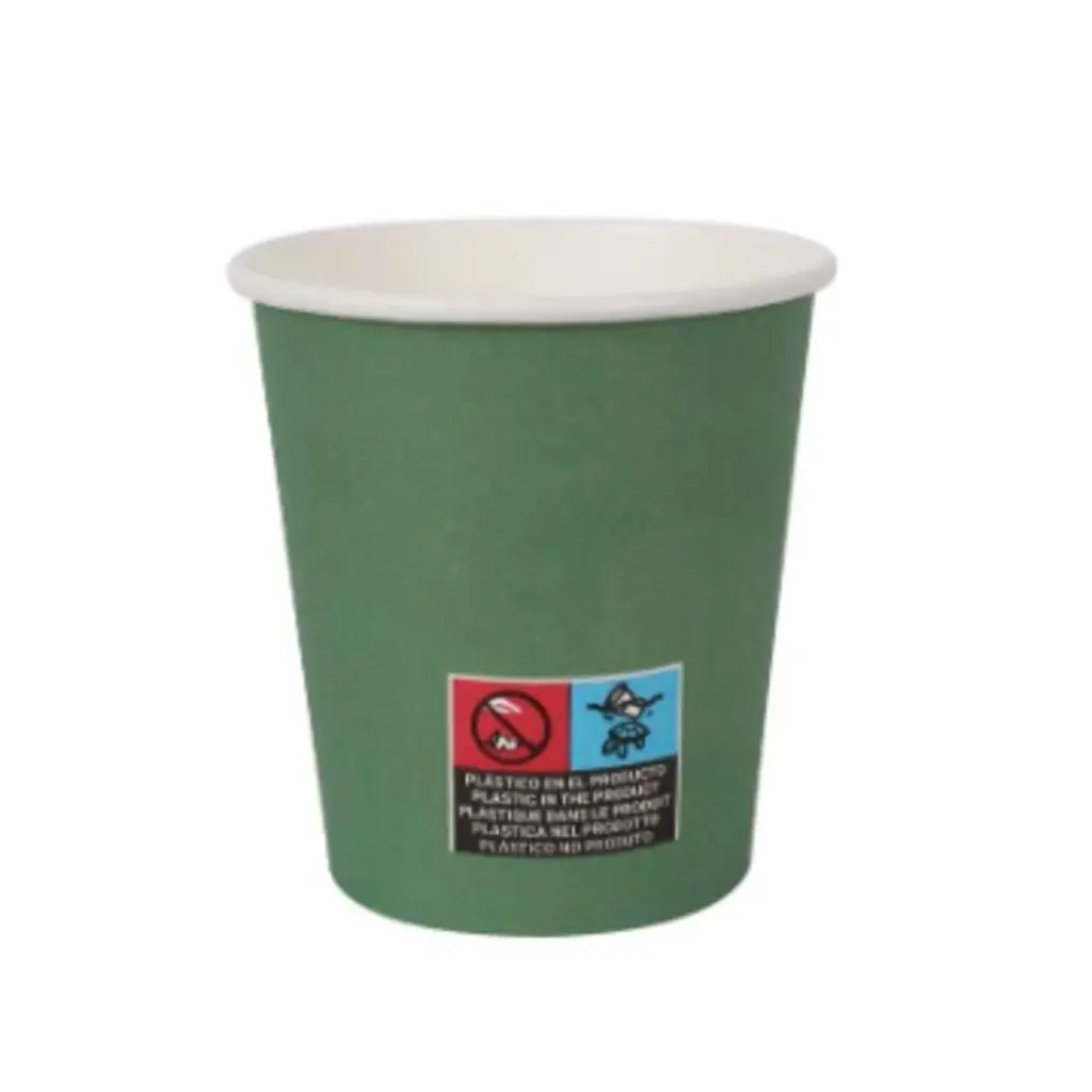 Wegwerpbekers Karton Groen 200cc 24st