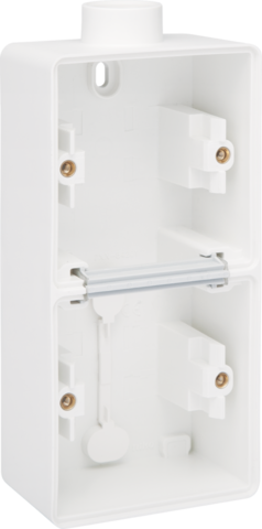 NIKO HYDRO dubbele verticale opbouwdoos met één M20-ingang Wit 701-84201 