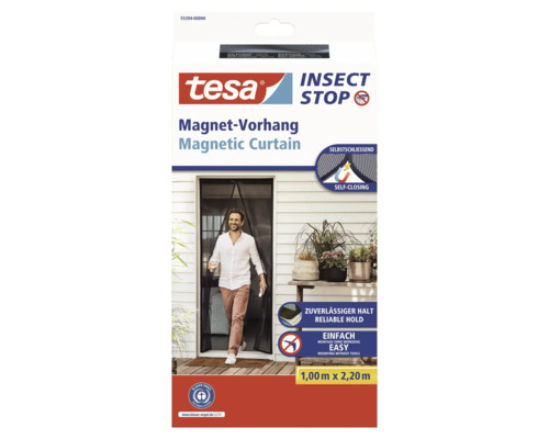 Tesa Insect Stop Magnetische Deurhor 100x220 cm Antraciet 