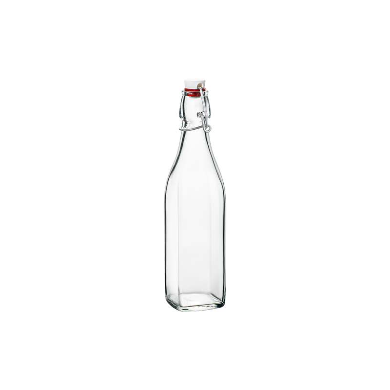 Swing Glazen Vierkante Fles met Beugelsluiting 1 L 