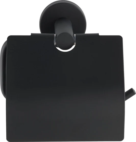 Wenko Bosio Toiletrolhouder Met Klep RVS Mat Zwart 