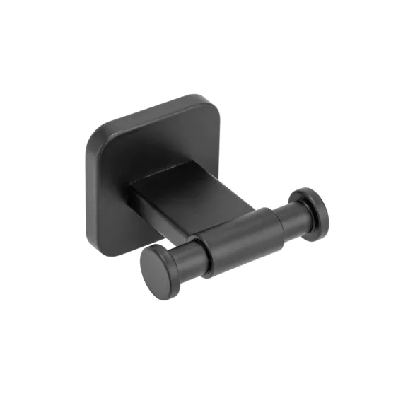 Wenko Turbo-Loc Porto Black Wandhaak Duo RVS Zwart