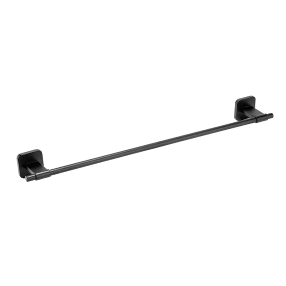Wenko Turbo-Loc Porto Black Handdoekhouder Uno 60cm RVS Zwart