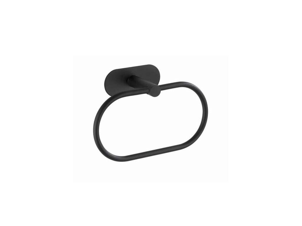 Wenko Turbo-Loc Orea Handdoekring RVS Mat Zwart 
