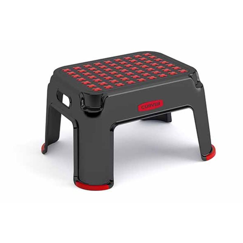 [2510260] Curver Opstapje Premium Zwart/Rood 36x43x24cm