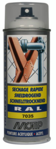 MOTIP INDUSTRIAL LAK HOOGGLANS RAL 7035 LICHTGRIJS 400ML