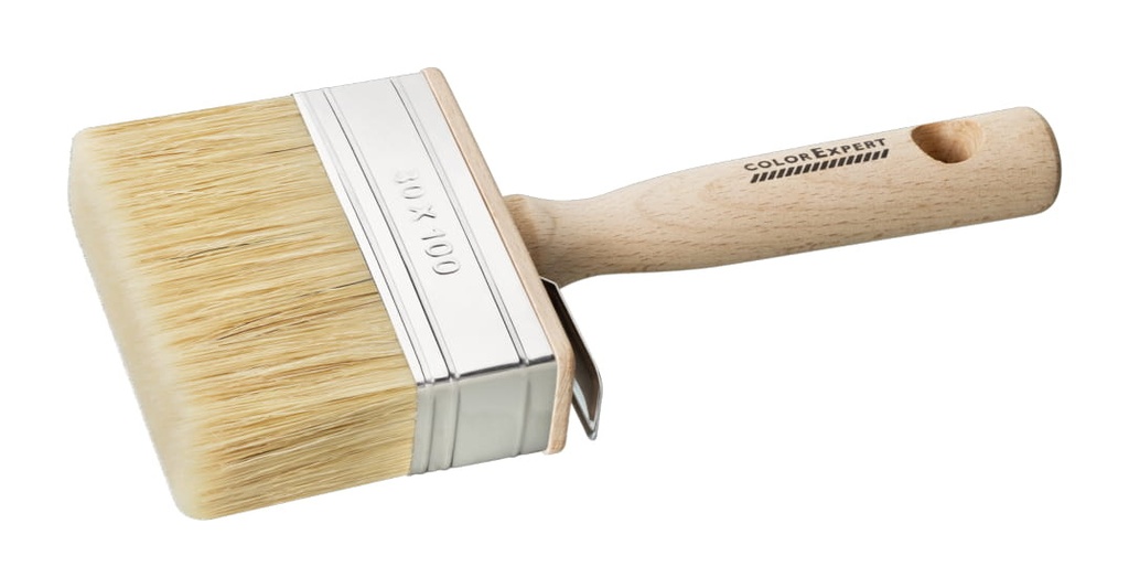 BLOKBORSTEL 100x30 MM - WIT HAAR - FSC