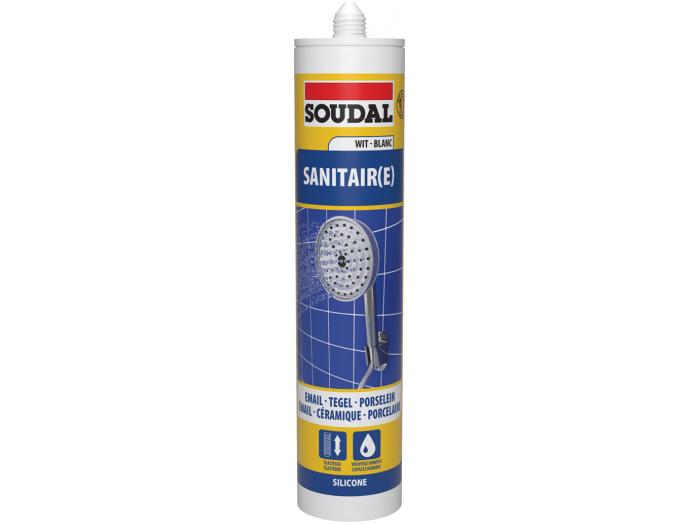 SOUDAL SILICONE SANITAIR WIT 300ML