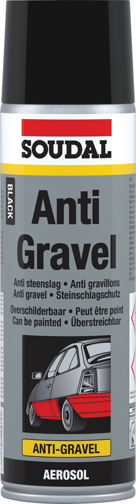 SOUDAL ANTI GRAVEL ZWART SPUITBUS 500ML