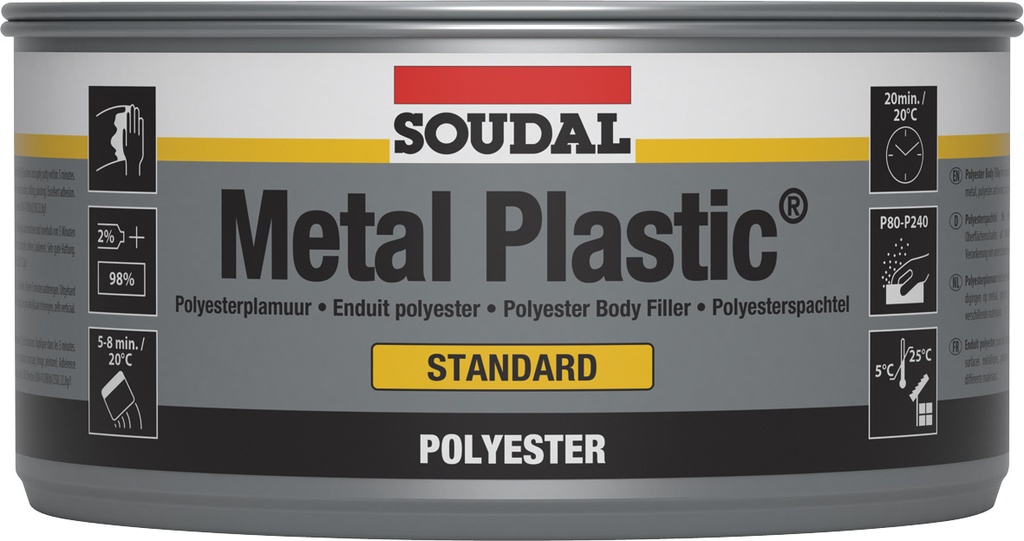 SOUDAL METAL PLASTIC POLYESTER 250GR